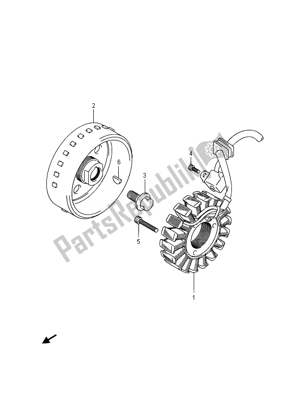 Todas as partes de Magneto do Suzuki GW 250 Inazuma 2014