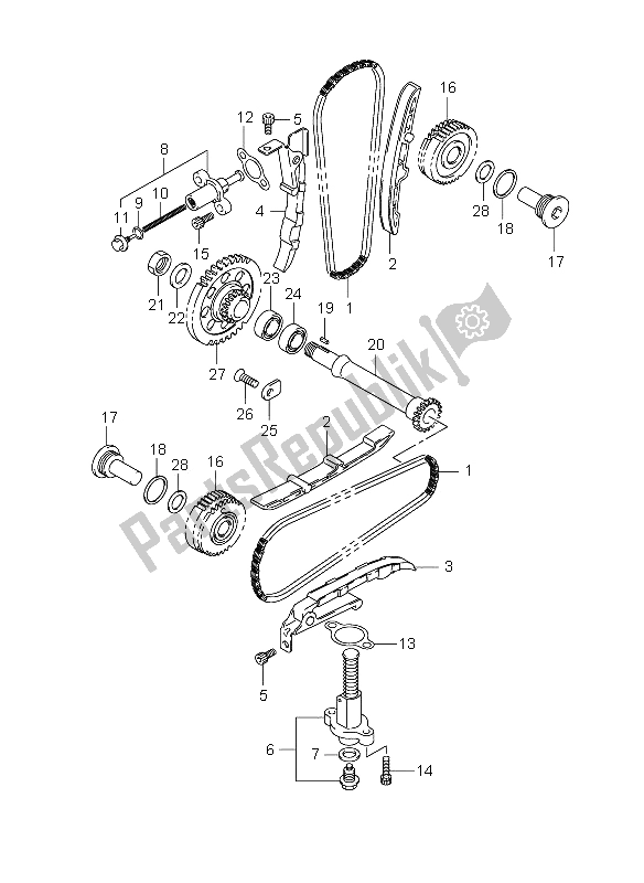 Toutes les pièces pour le Chaîne De Came du Suzuki DL 1000 V Strom 2009