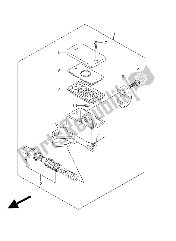 All parts for the Front Master Cylinder of the Suzuki GSX 1250 FA 2011