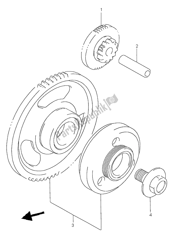 Tutte le parti per il Frizione Di Avviamento del Suzuki GSX 750 1998