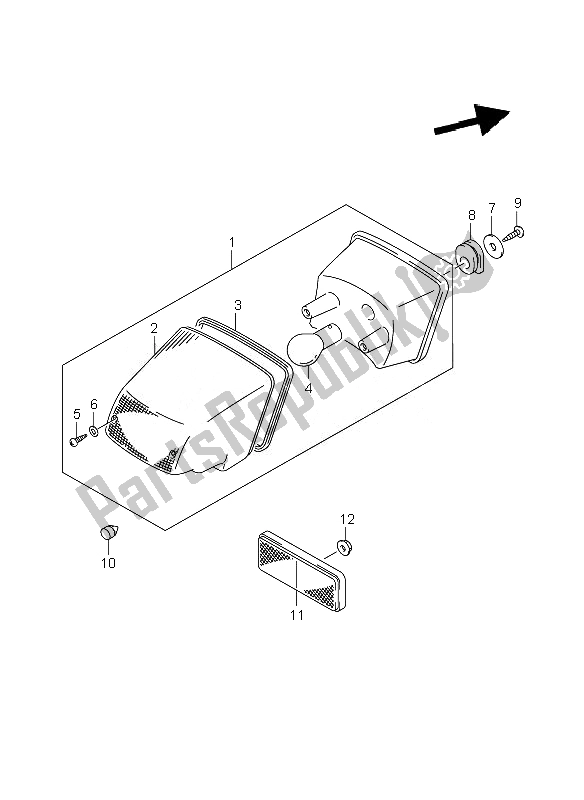 Wszystkie części do Lampa Tylna Suzuki DR Z 400 SM 2007