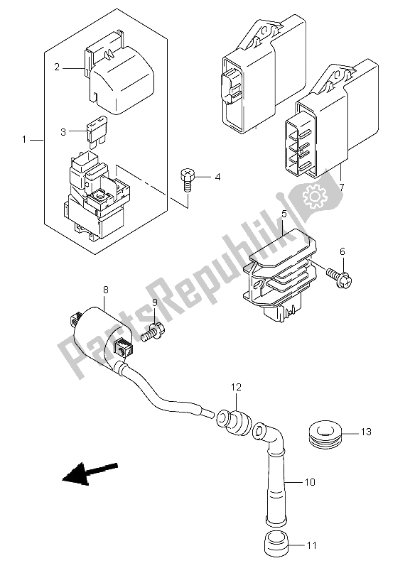 All parts for the Electrical of the Suzuki LT Z 400 Quadsport 2004