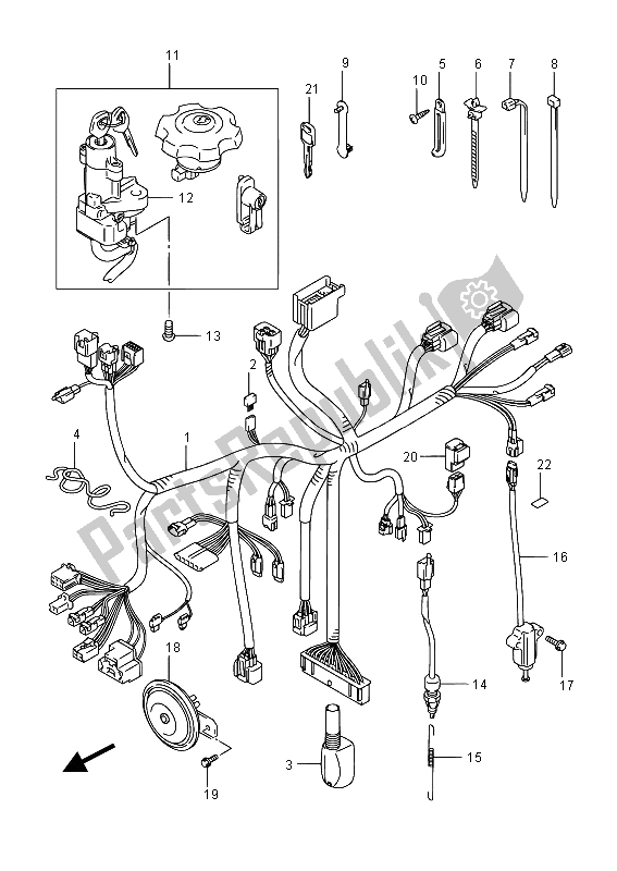 Toutes les pièces pour le Faisceau De Câblage du Suzuki RV 125 2015