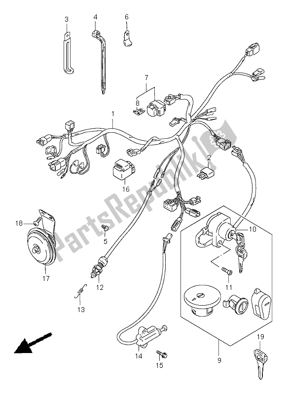 All parts for the Wiring Harness of the Suzuki LS 650 Savage 1999