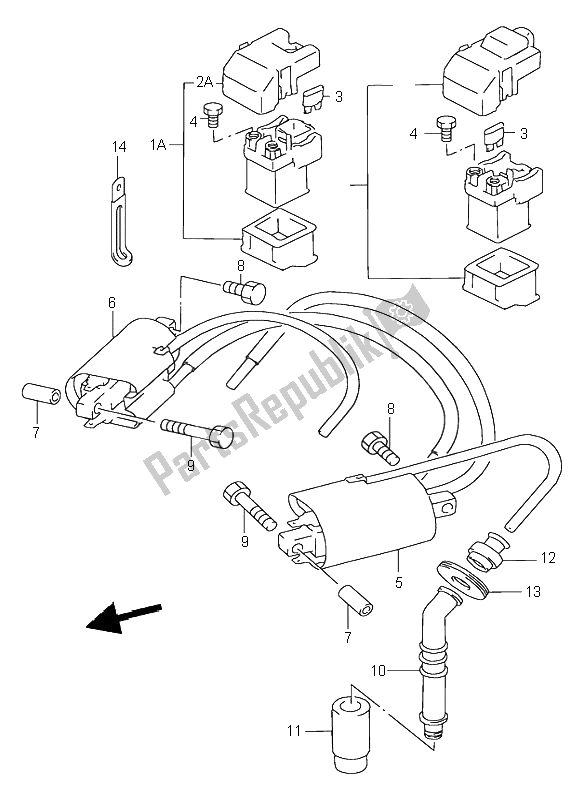 All parts for the Electrical of the Suzuki RF 900R 1997