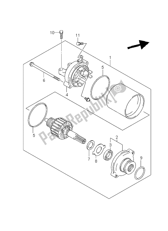 Tutte le parti per il Motore Di Avviamento del Suzuki GSX R 1000 2006