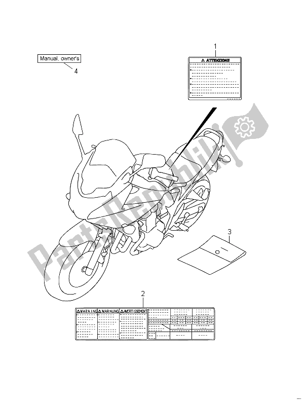 All parts for the Label (gsf650ua) of the Suzuki GSF 650 Sasa Bandit 2011