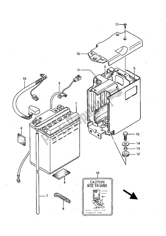 Tutte le parti per il Batteria del Suzuki LS 650P Savage 1994