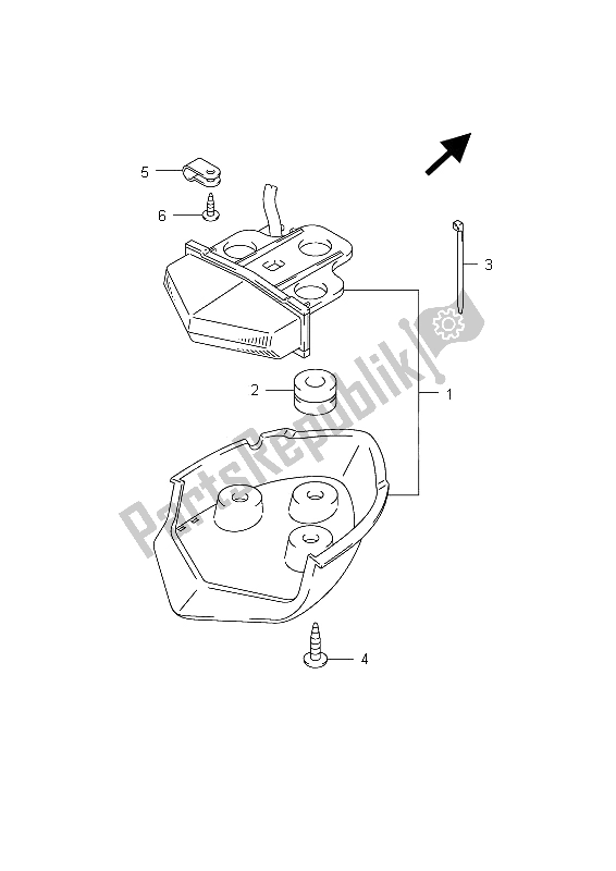 Tutte le parti per il Luce Di Combinazione Posteriore del Suzuki RMX 450Z 2012