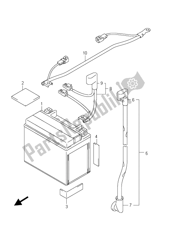 All parts for the Battery of the Suzuki AN 650A Burgman Executive 2011