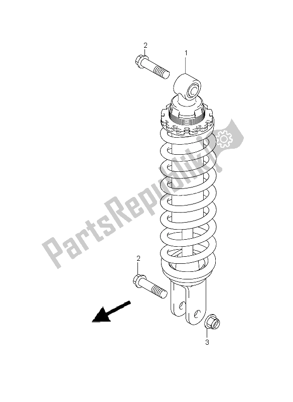 All parts for the Rear Shock Absorber of the Suzuki DR Z 125 SW LW 2009