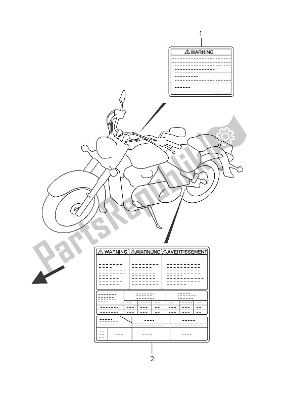 All parts for the Label (vl800 E19) of the Suzuki C 800 VL Intruder 2011