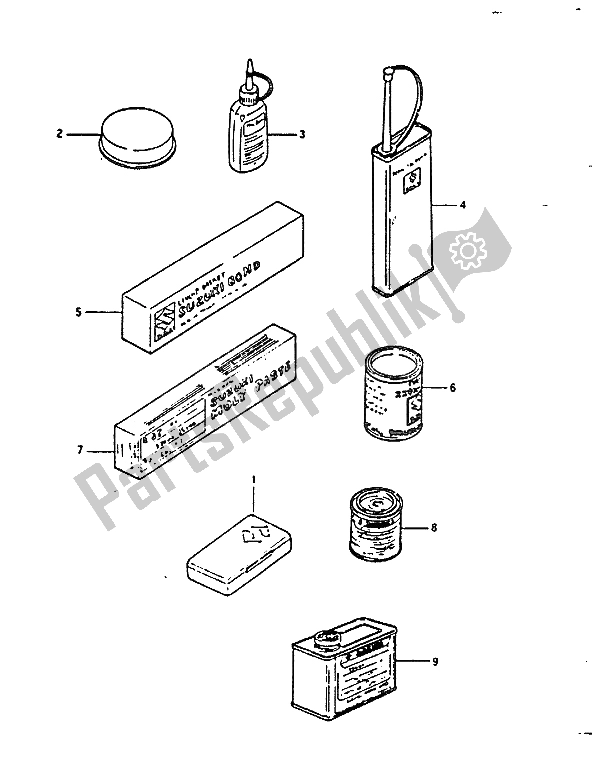 Todas las partes para Opcional de Suzuki GS 850G 1985