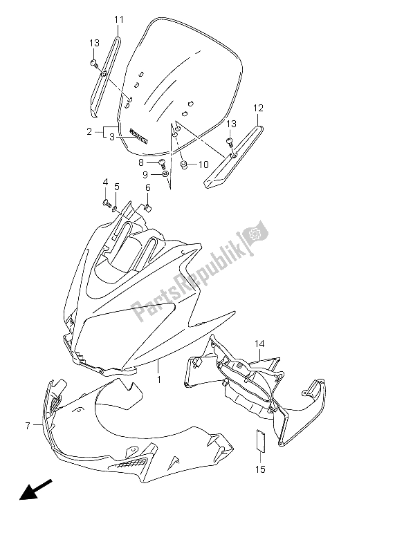 All parts for the Cownling Body of the Suzuki DL 650 V Strom 2004