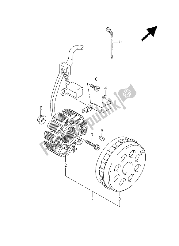 Alle onderdelen voor de Magneto van de Suzuki RM Z 450 2008