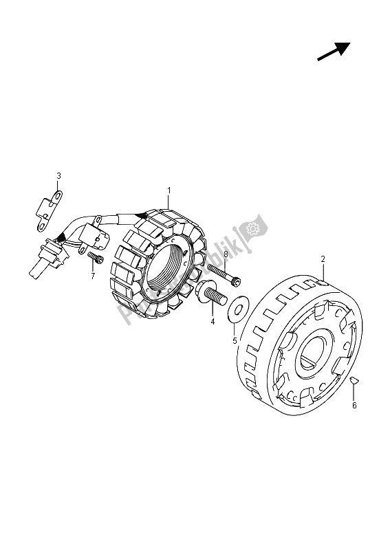 Tutte le parti per il Magnete del Suzuki VL 1500 BT Intruder 2015