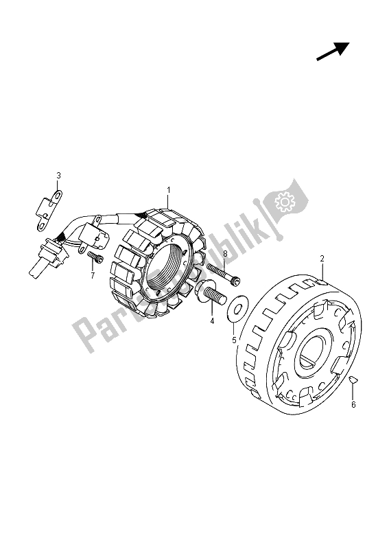 Tutte le parti per il Magnete del Suzuki VL 1500 BT Intruder 2015