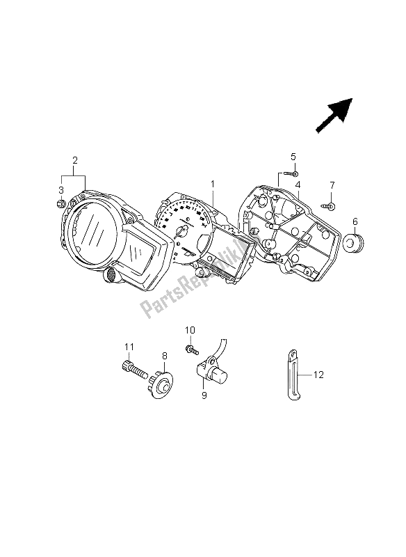 Tutte le parti per il Tachimetro del Suzuki GSX 650F 2008