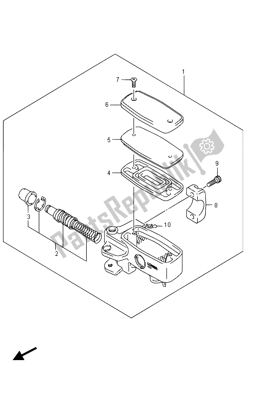 Tutte le parti per il Pompa Freno Anteriore (vzr1800uf E19) del Suzuki VZR 1800 BZ M Intruder 2015