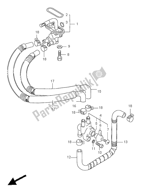 Todas las partes para Grifo De Combustible de Suzuki VS 1400 Intruder 2001