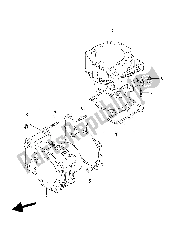 Alle onderdelen voor de Cilinder van de Suzuki DL 1000 V Strom 2010
