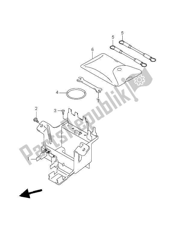 Todas as partes de Suporte Da Bateria do Suzuki DL 650A V Strom 2008