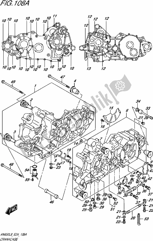 Todas las partes para Caja Del Cigüeñal de Suzuki AN 650 2018