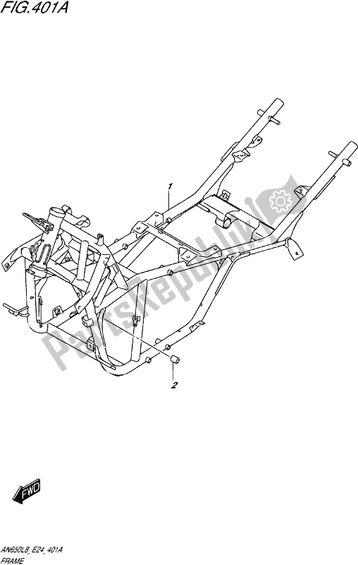 Tutte le parti per il Telaio del Suzuki AN 650 2018