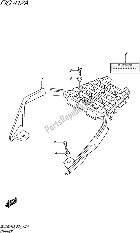 All parts for the Carrier of the Suzuki DL 1000A 2018