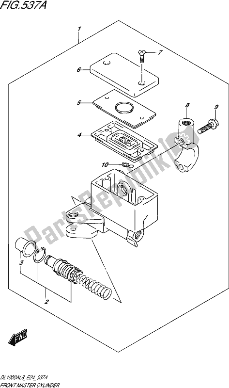 All parts for the Front Master Cylinder of the Suzuki DL 1000A 2018