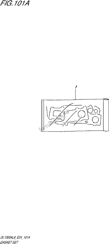All parts for the Gasket Set of the Suzuki DL 1000A 2018