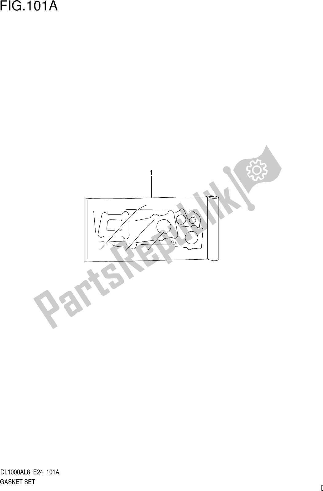 Tutte le parti per il Fig. 101a Gasket Set del Suzuki DL 1000 XA 2018