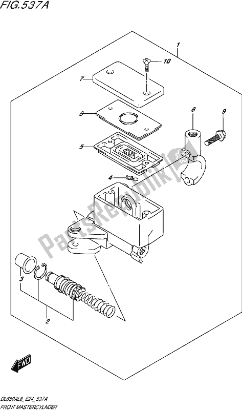 All parts for the Front Master Cylinder of the Suzuki DL 650A V Strom 2018