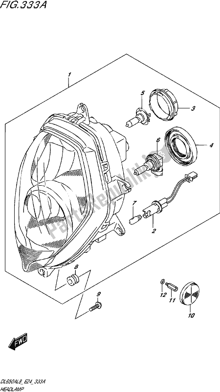 Alle onderdelen voor de Koplamp van de Suzuki DL 650A V Strom 2018