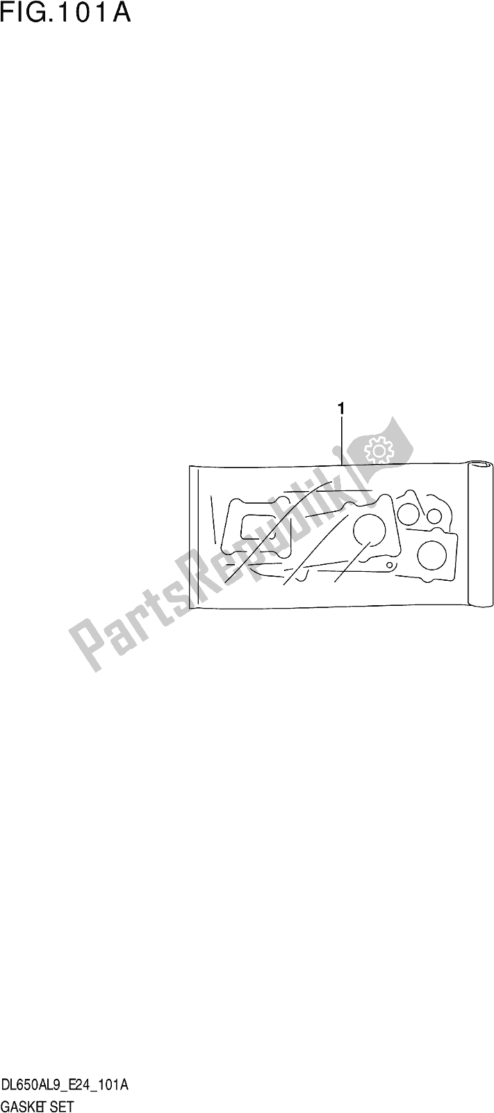 All parts for the Fig. 101a Gasket Set of the Suzuki DL 650A V Strom 2019