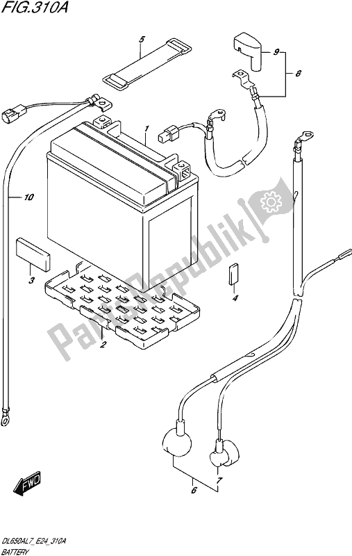 Tutte le parti per il Batteria del Suzuki DL 650 AUE V Strom 2017