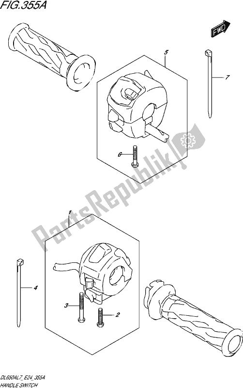 Todas las partes para Interruptor De La Manija de Suzuki DL 650 AUE V Strom 2017