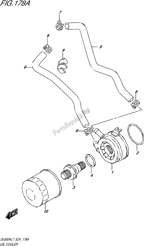 Todas las partes para Enfriador De Aceite de Suzuki DL 650 AUE V Strom 2017