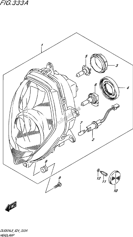 Toutes les pièces pour le Lampe Frontale du Suzuki DL 650 AUE V Strom 2018