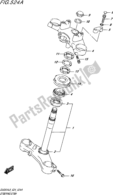 Toutes les pièces pour le Potence De Direction du Suzuki DL 650 AUE V Strom 2018