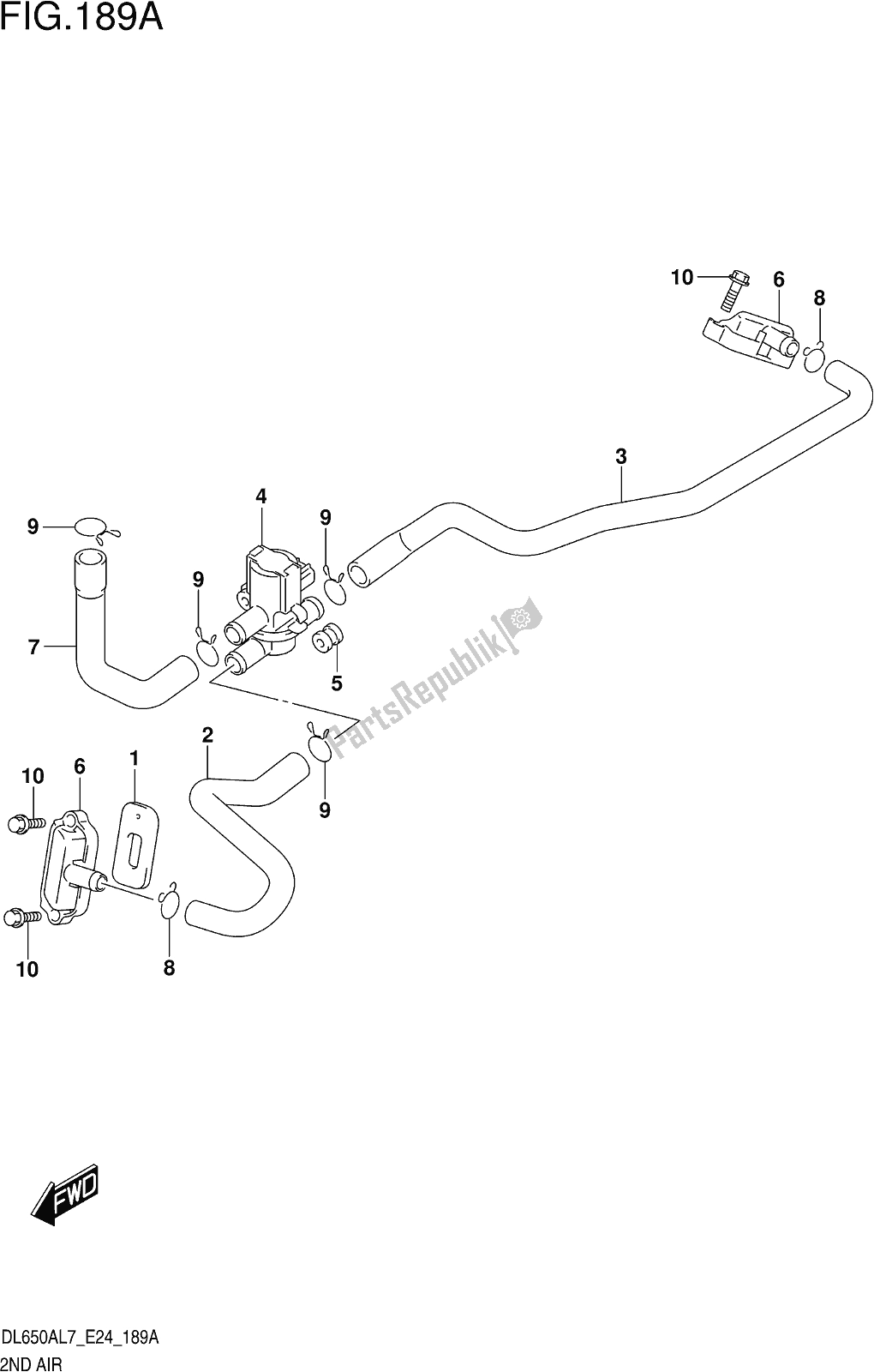 Todas las partes para Fig. 189a 2nd Air de Suzuki DL 650 XA V Strom 2017