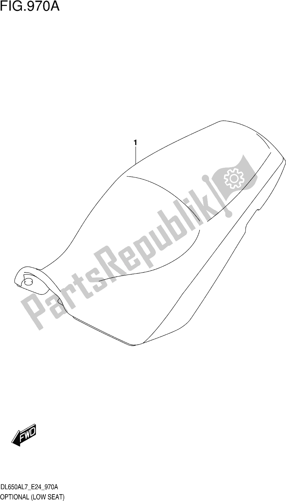 Todas las partes para Fig. 970a Optional (low Seat) de Suzuki DL 650 XA V Strom 2017