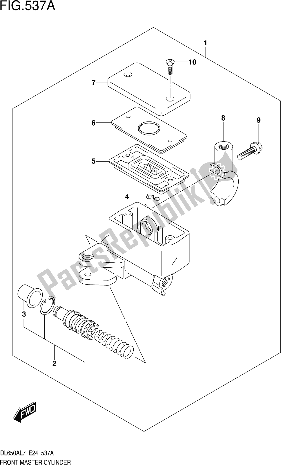 Todas las partes para Fig. 537a Front Master Cylinder de Suzuki DL 650 Xaue V Strom 2017