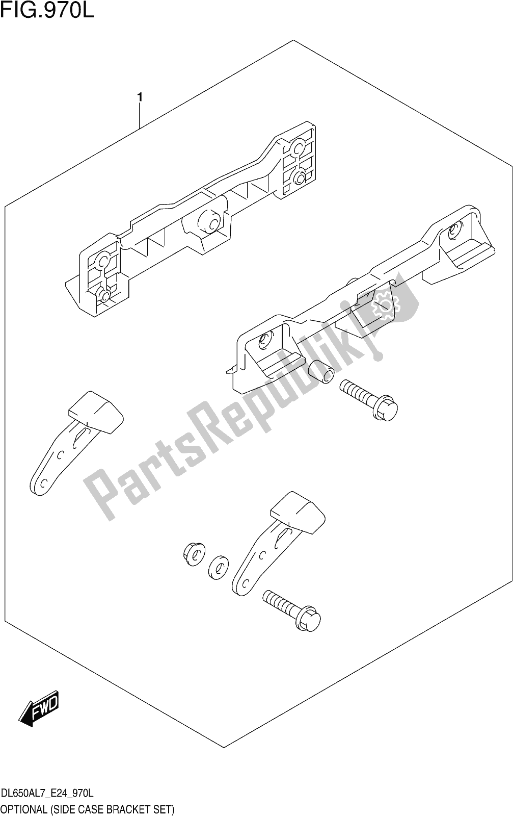 Todas las partes para Fig. 970l Optional (side Case Bracket Set) de Suzuki DL 650 Xaue V Strom 2017