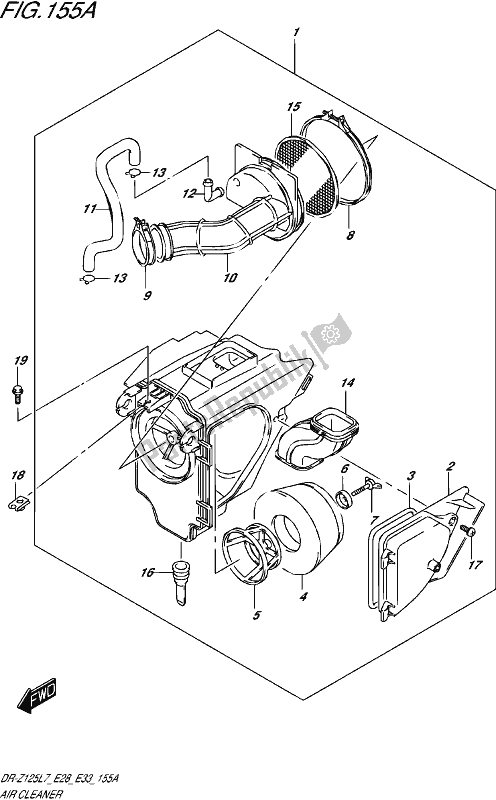 Tutte le parti per il Filtro Dell'aria del Suzuki DR-Z 125 2017