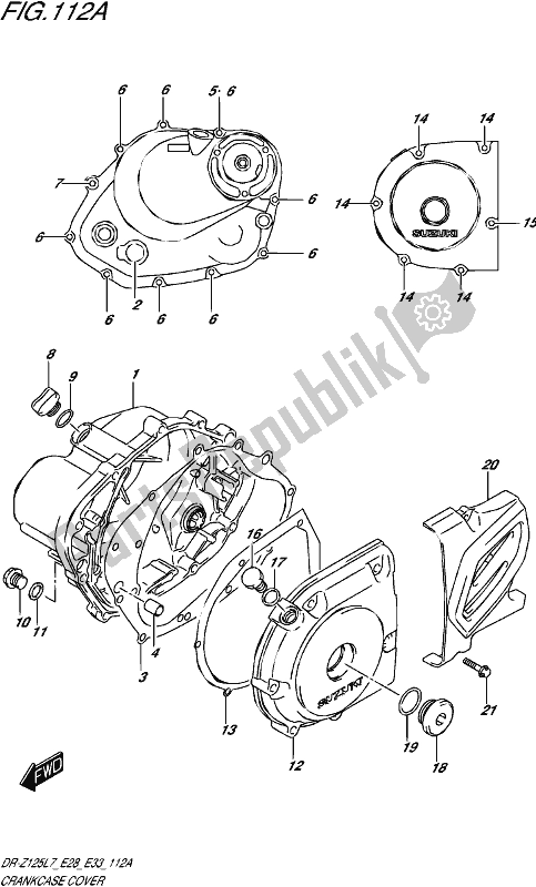 Tutte le parti per il Coperchio Del Carter del Suzuki DR-Z 125 2017