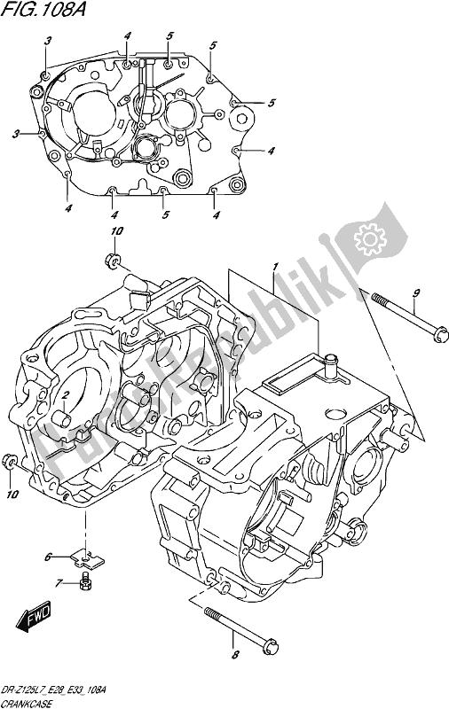 Tutte le parti per il Carter del Suzuki DR-Z 125 2017