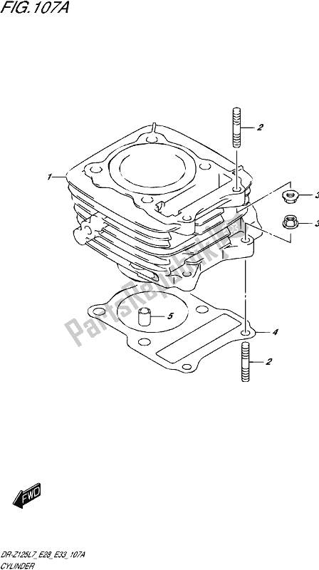 Tutte le parti per il Cilindro del Suzuki DR-Z 125 2017