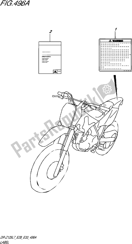 Tutte le parti per il Label (dr-z125 E28) del Suzuki DR-Z 125 2017