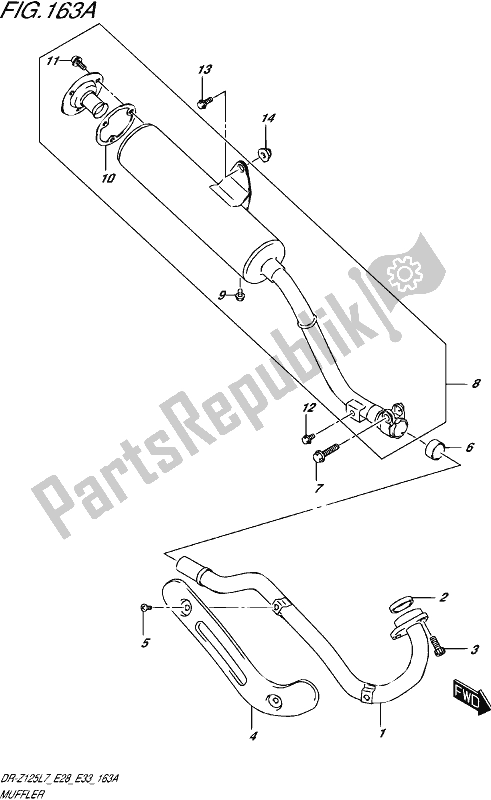 Tutte le parti per il Silenziatore del Suzuki DR-Z 125 2017